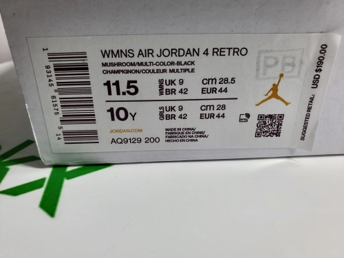 PK God Batch Air Jordan 4 Retro Fossil (W) AQ9129-200 review 