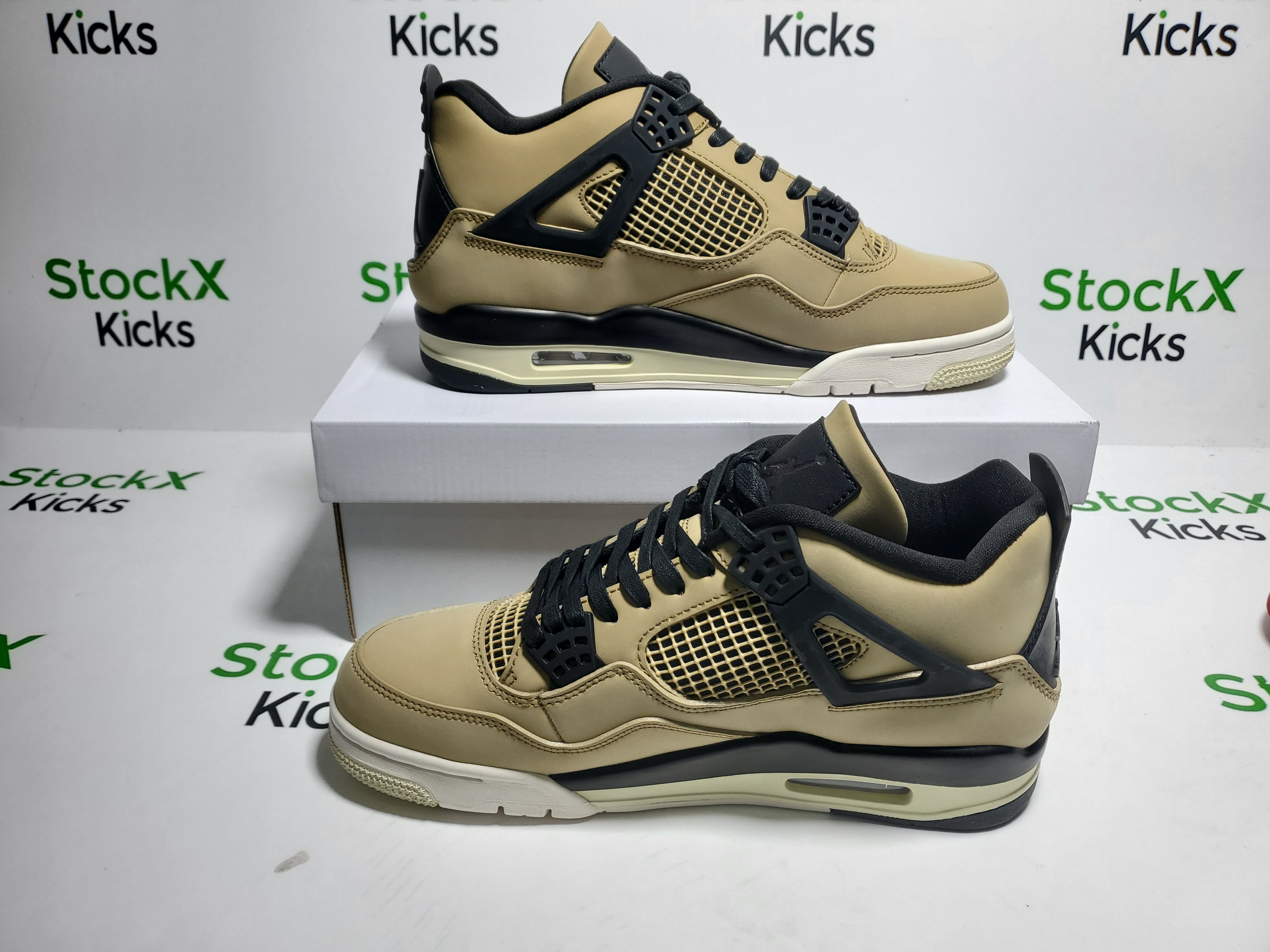 PK God Batch Air Jordan 4 Retro Fossil (W) AQ9129-200 review Stockxkicksvip 01