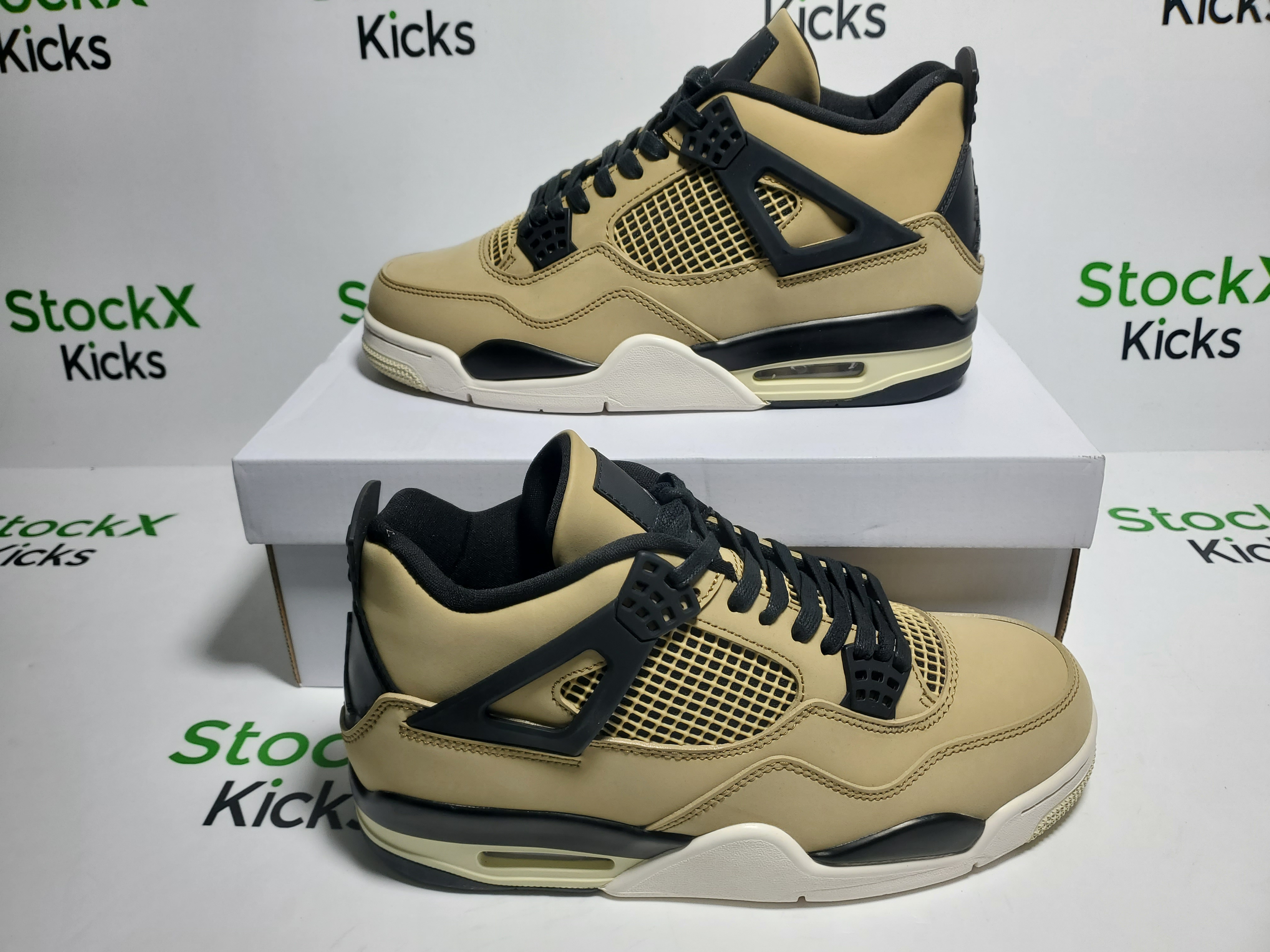 PK God Batch Air Jordan 4 Retro Fossil (W) AQ9129-200 review Stockxkicksvip 02