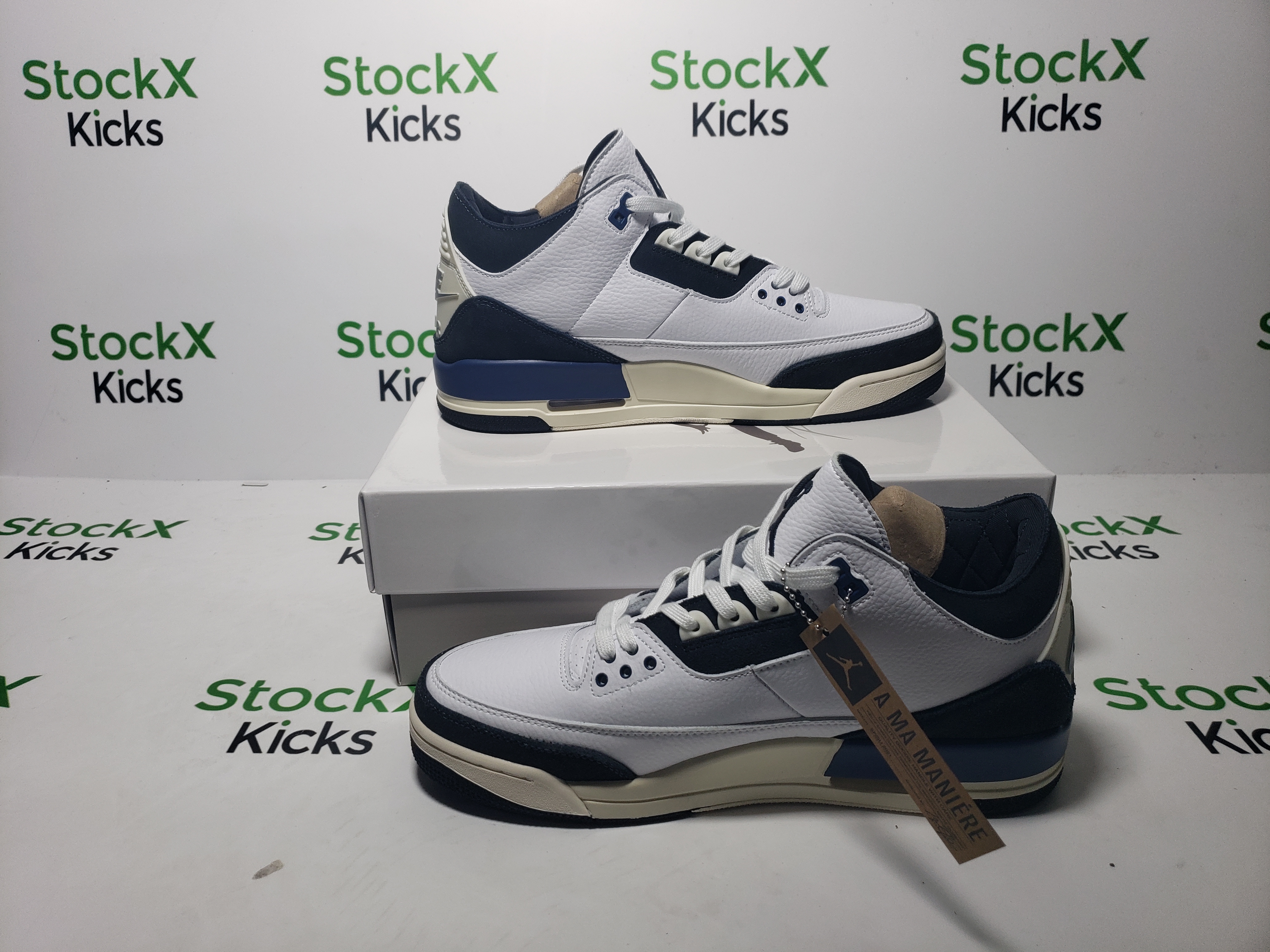 PK God Batch Air Jordan 3 x A Ma Maniere Diffused Blue HV8571-100 review Stockxkicksvip 03
