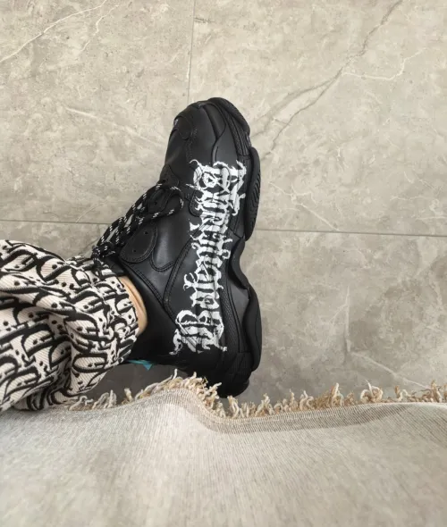 Balenciaga Triple S DIY Metal Artwork Black 536737W2FAY1090 review 