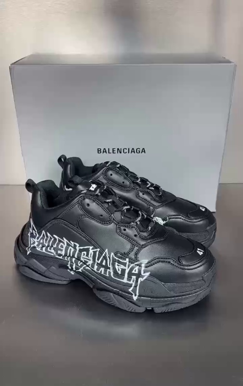 Balenciaga Triple S DIY Metal Artwork Black 536737W2FAY1090 review 