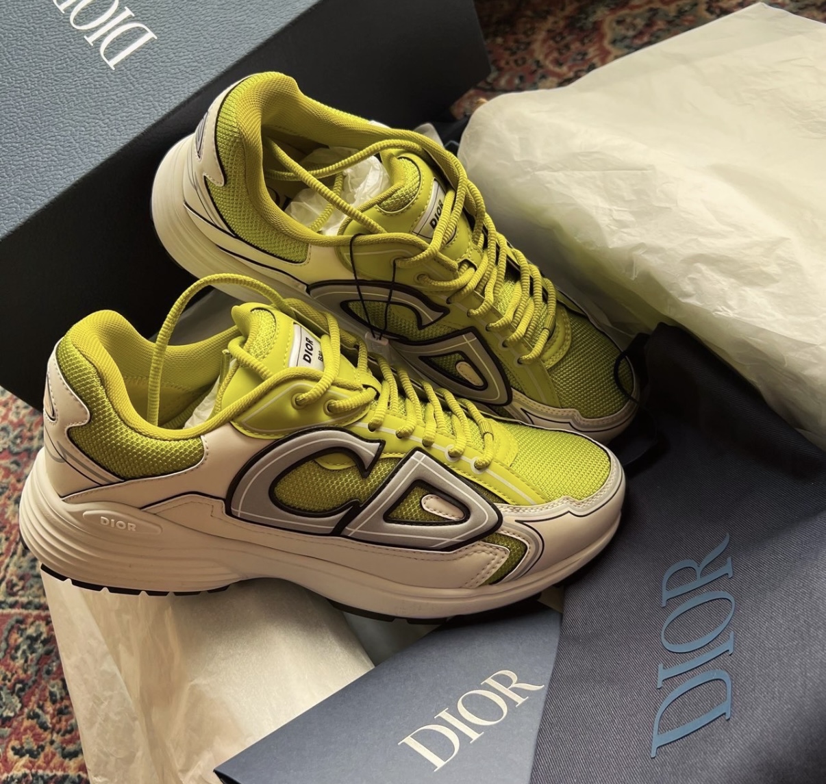 Dior B30 Sneakers White Yellow 3SN279ZLX_H661 review Eddie Garcia