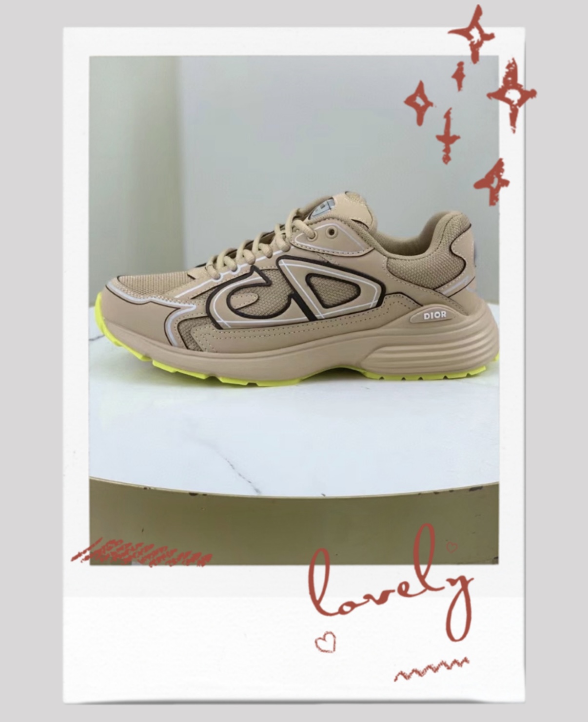 Dior B30 Sneakers Khaki 3SN279ZMA-16141 review Erynn Felton