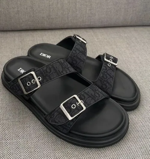 Dior Aqua Sandal Black Dior Oblique Jacquard 3SA135ZSA_H969 review 