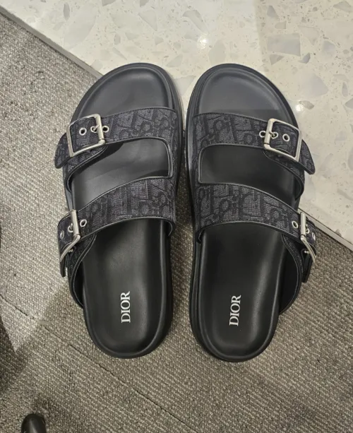 Dior Aqua Sandal Black Dior Oblique Jacquard 3SA135ZSA_H969 review 