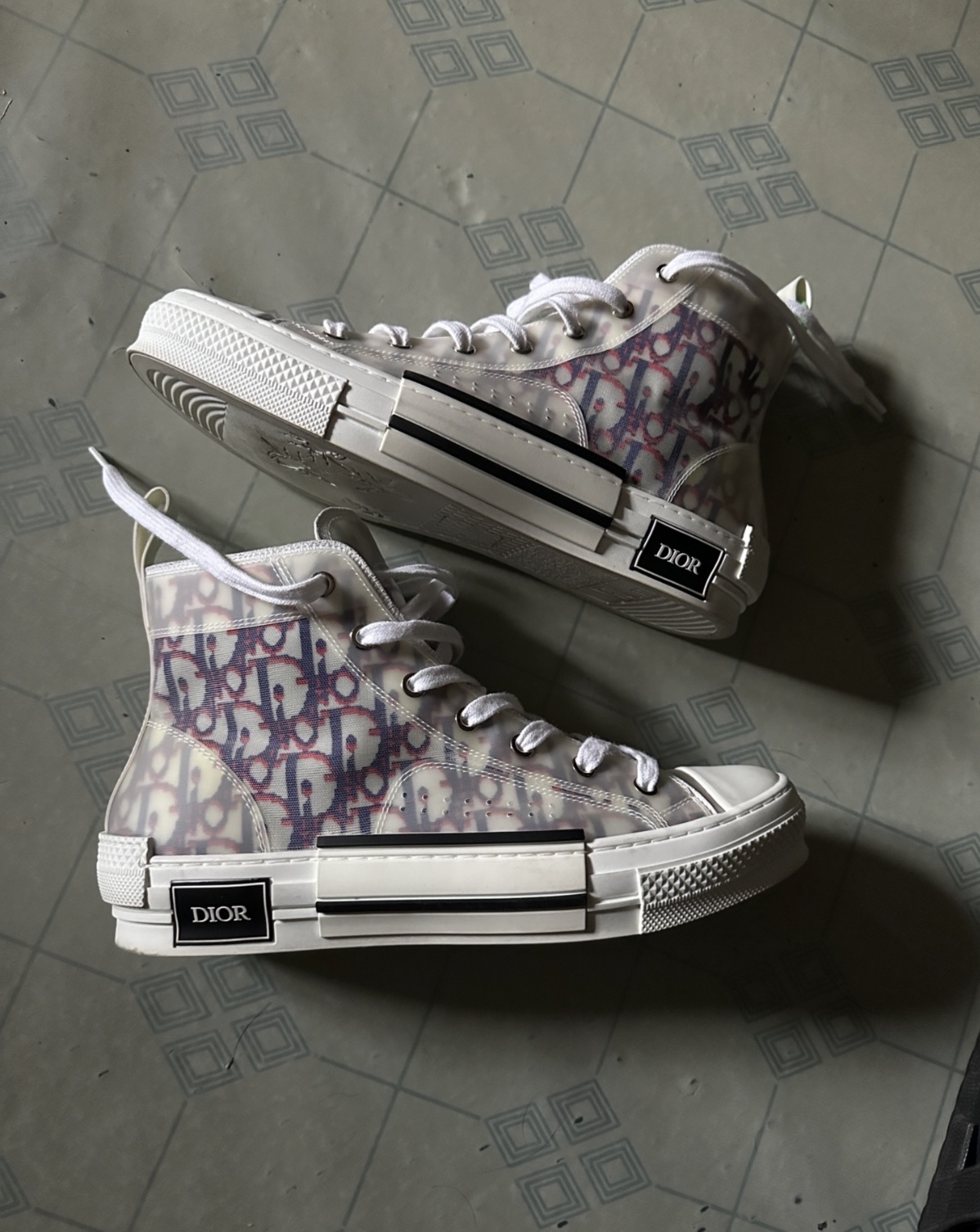 Dior B23 HT Oblique Transparency High Blue Red 3SN272ZIR 16536 review Davi Gentry