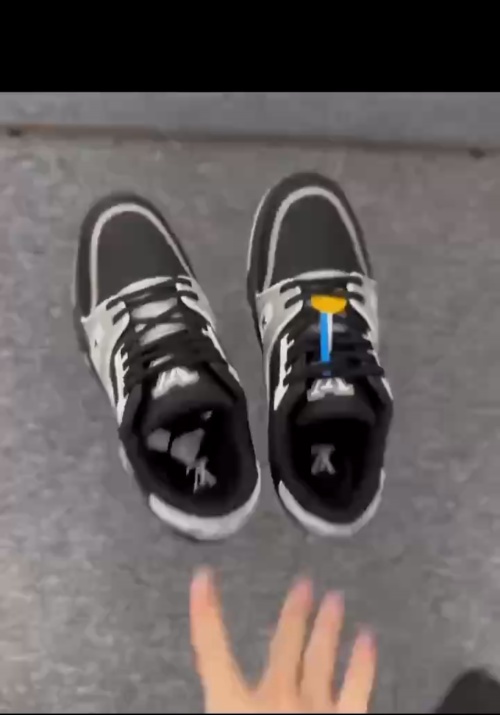 Louis Vuitton LV Trainer Black Grey White 1AAHS2 review Mekides Warga