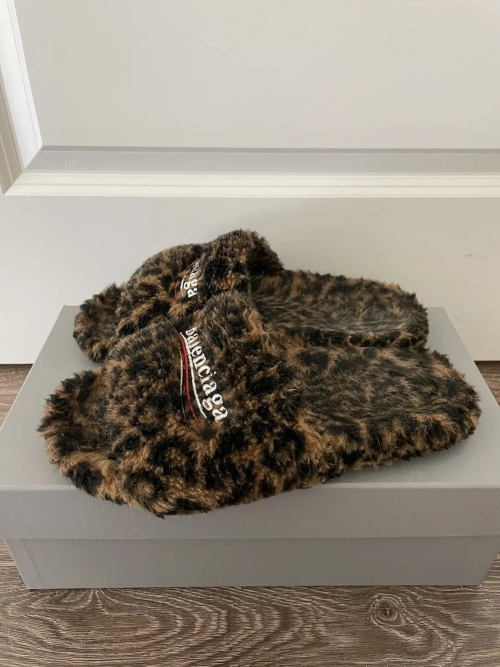 Balenciaga Furry Slides 'Leopard' CK20241225 review 