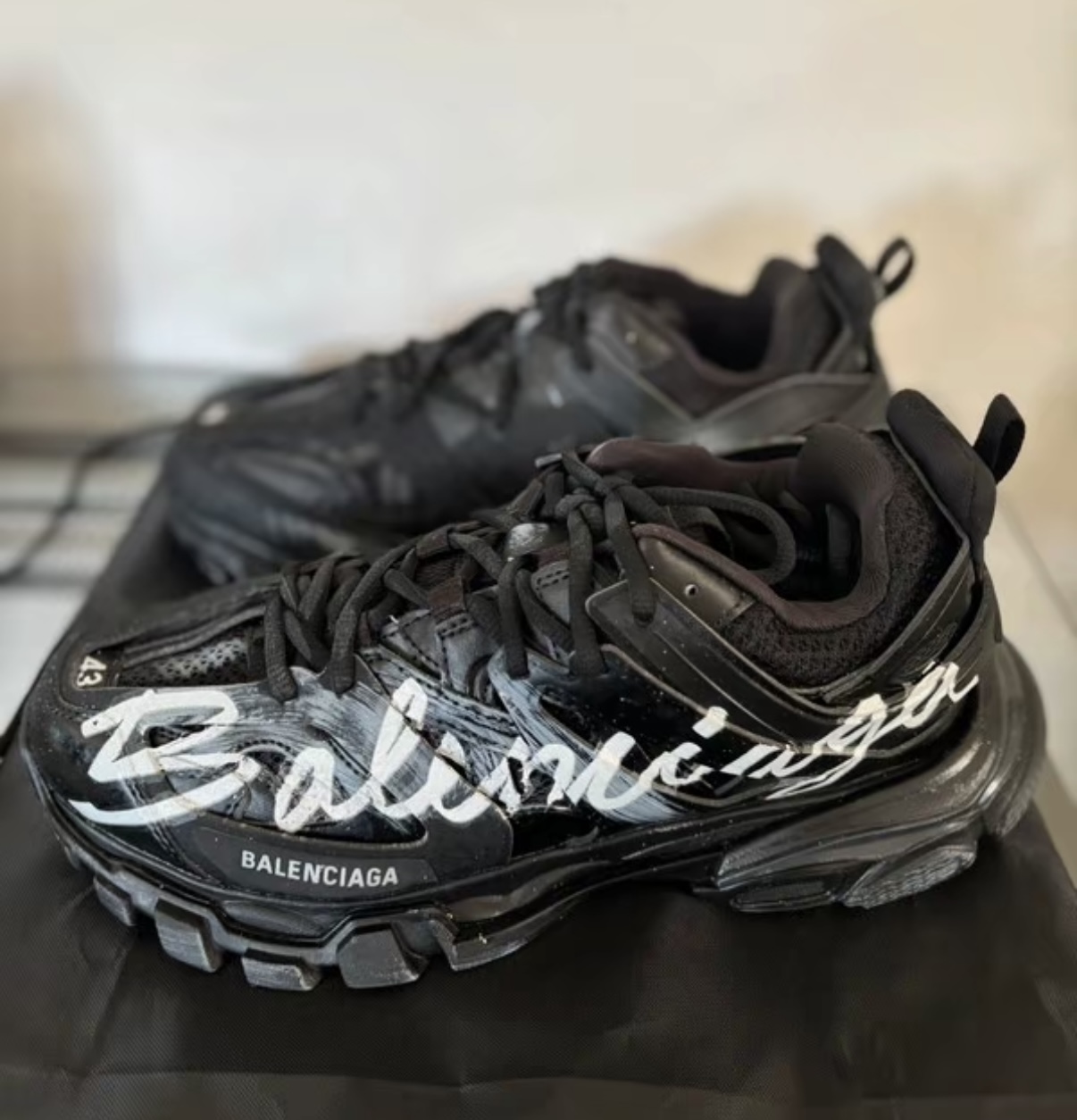 Balenciaga Track Sneaker White Graffiti 542436 WTRHW 1090 review Peyton Brownell