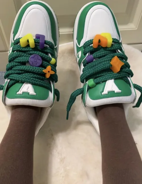Louis Vuitton Trainer Maxi Green White 1AB8SD review 