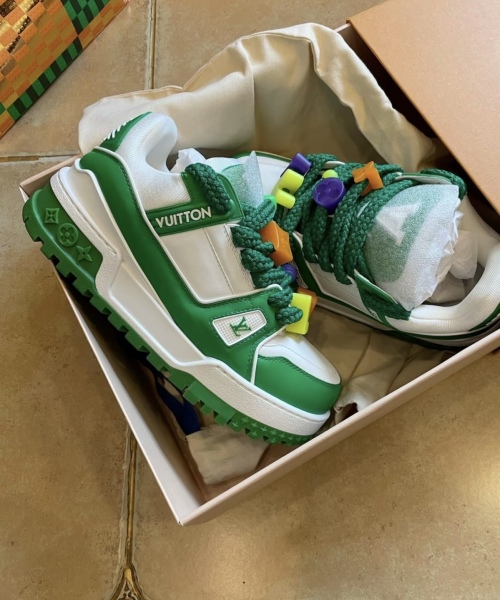 Louis Vuitton Trainer Maxi Green White 1AB8SD review 