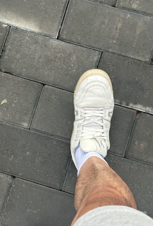 Louis Vuitton Trainer White Litchi Pattern FD0221 review 