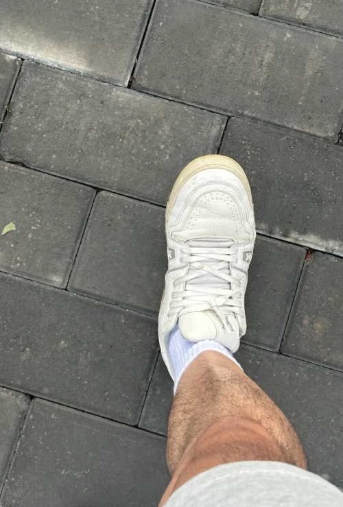 Louis Vuitton Trainer White Litchi Pattern FD0221 review 