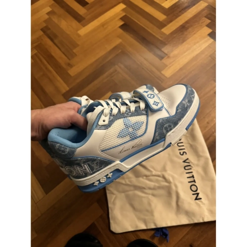 Louis Vuitton Trainer Blue Cloth Surface GO0232 review 