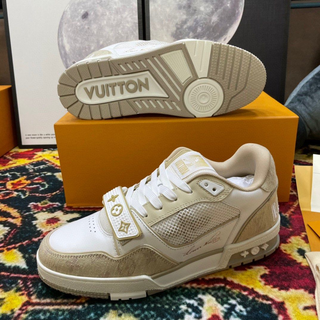 Louis Vuitton Trainer Beige Cloth Cover GO0220 review Anthony Gaitan