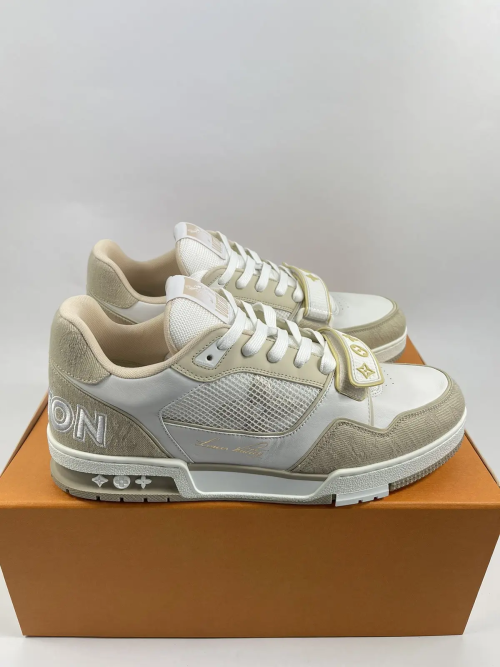 Louis Vuitton Trainer Beige Cloth Cover GO0220 review 