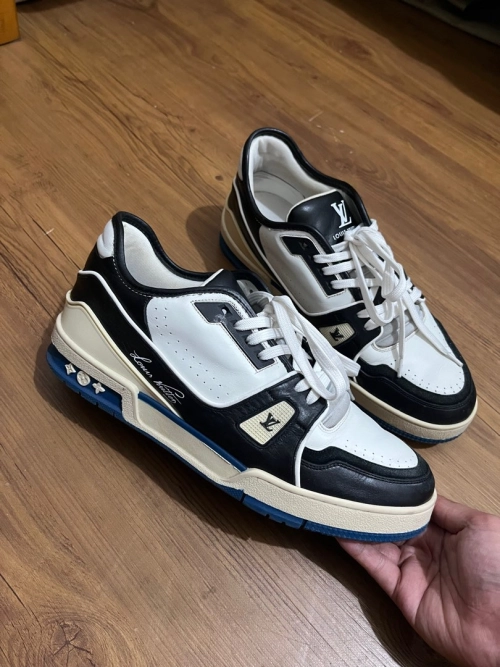 Louis Vuitton Trainer Black Blue GO1220 review 