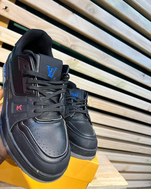 Louis Vuitton Trainer Black Litchi Pattern FD0226 review 