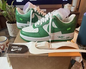 Louis Vuitton x Nike Air Force 1 White Green 7108-6 review Jason Anaya