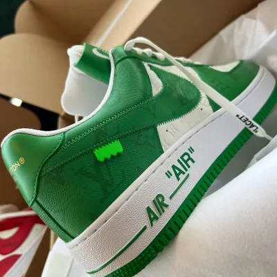 Louis Vuitton x Nike Air Force 1 White Green 7108-6 review Jennifer Messerschmidt