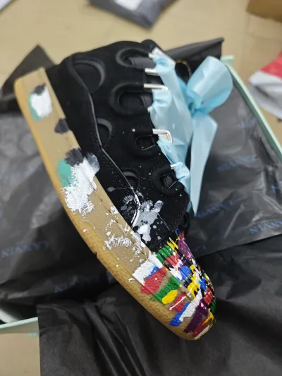 【FLASH SALE】Lanvin Leather Curb Sneaker Gallery Dept. Black Multi PB FW-SKDK02-DRGD-P2210S1 review Stockxkicks 01