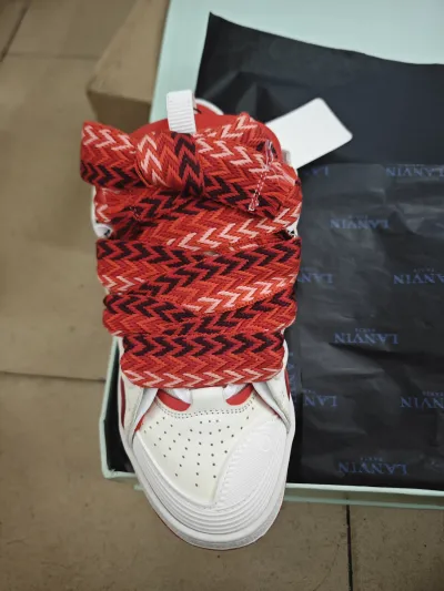 Lanvin Curb Sneaker White Red FM SKRK11 DRAP P230030 review Stockxkicks 00