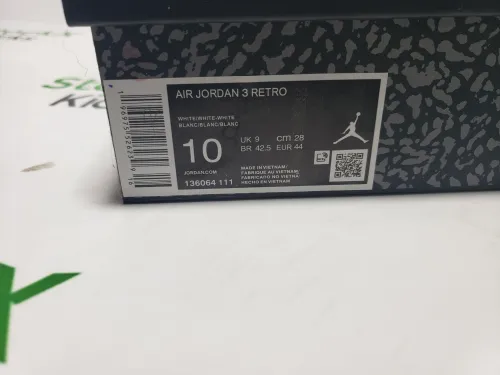 PK God Batch Air Jordan 3 Retro Pure White 136064-111 review 