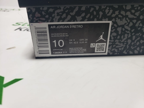 PK God Batch Air Jordan 3 Retro Pure White 136064-111 review 