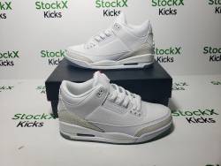PK God Batch Air Jordan 3 Retro Pure White 136064-111 review Stockxkicks 05