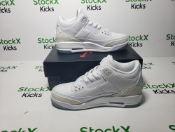 PK God Batch Air Jordan 3 Retro Pure White 136064-111 review Stockxkicks 04