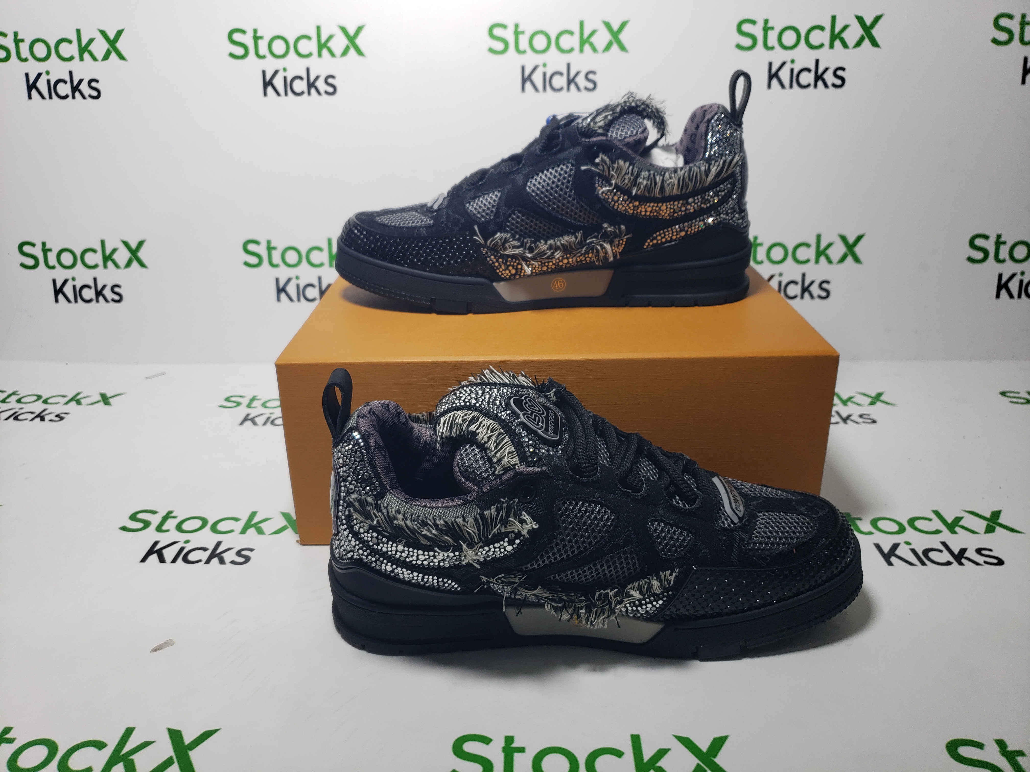 Louis Vuitton LV Skate Sneaker Black Swarovski Monogram 1ABMHV review Stockxkicks 03