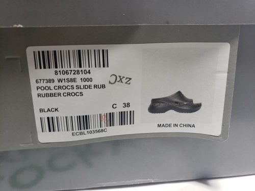 BALENCIAGA Pool Crocs Black 677389 W158E 1000 review 