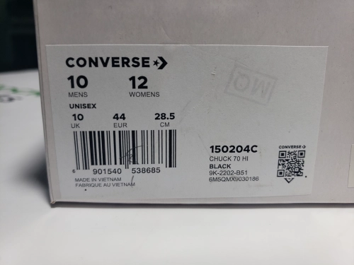 CDG Play x Converse Chuck Taylor All Star 70 High Top 150204C review 
