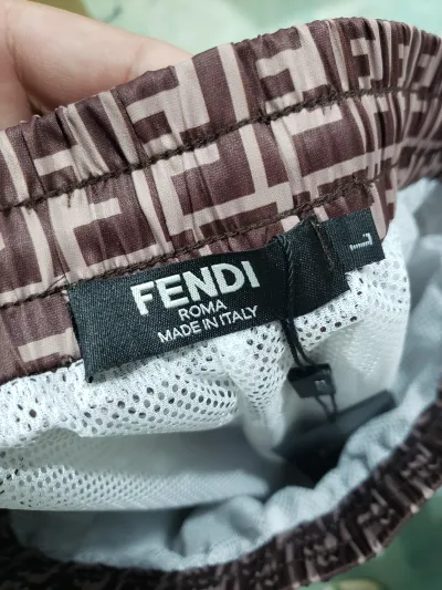 Fendi FF Motif Swim Shorts Brown CK SS22 review Stockxkicks 03