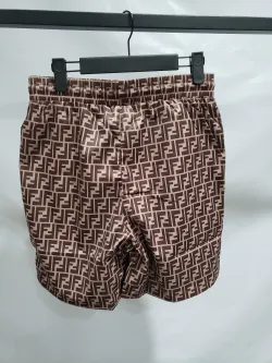 Fendi FF Motif Swim Shorts Brown CK SS22 review Stockxkicks 01