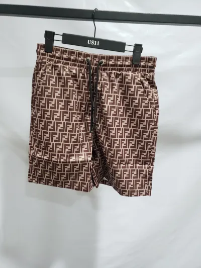Fendi FF Motif Swim Shorts Brown CK SS22 review Stockxkicks 02