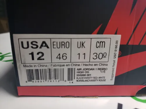 H12 Batch Air Jordan 1 Retro High Bred Banned (2016) 555088-001 review 