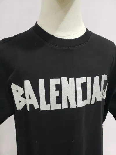Balenciaga Masking Tape T-shirt Black review Stockxkicks 02