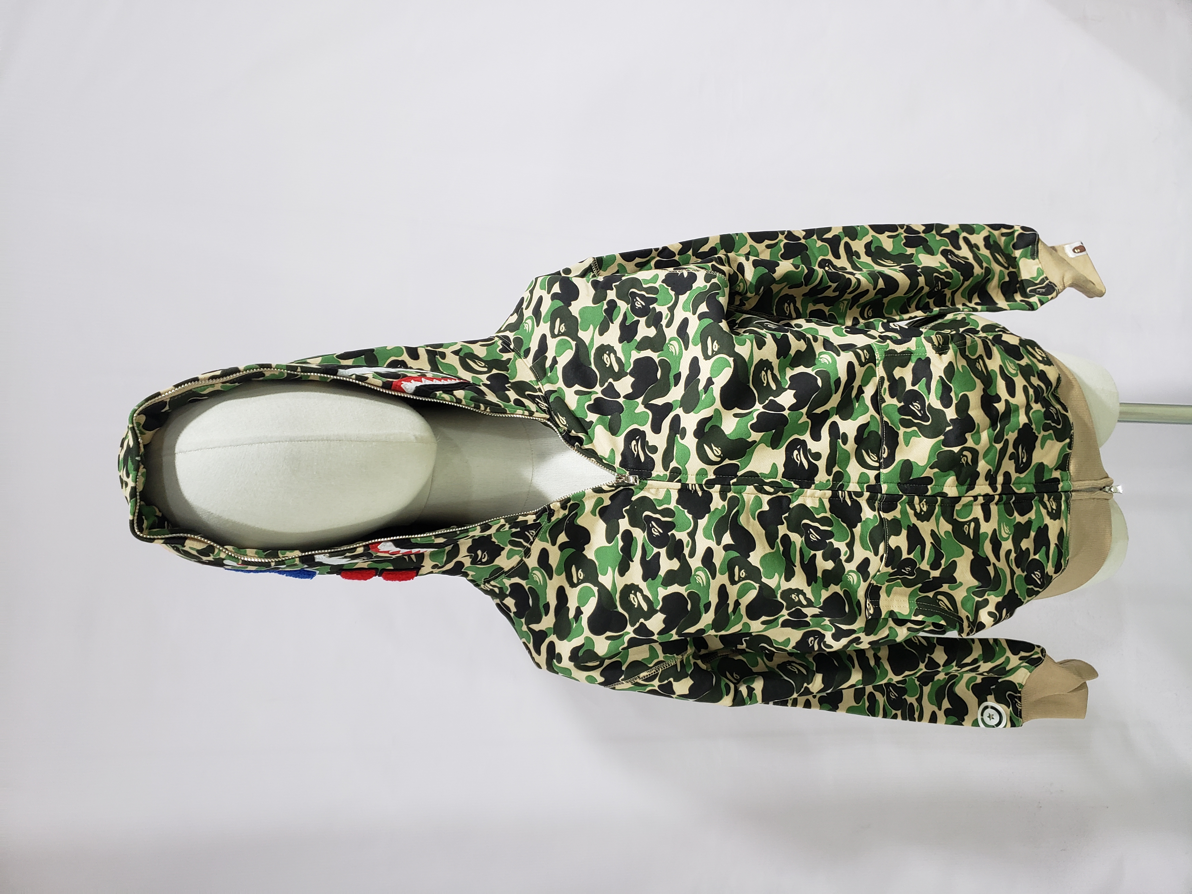 BAPE ABC Camo Shark Zip Hoodie Green review Stockxkicks 01