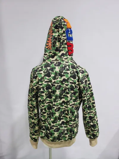 BAPE ABC Camo Shark Zip Hoodie Green review Stockxkicks 04