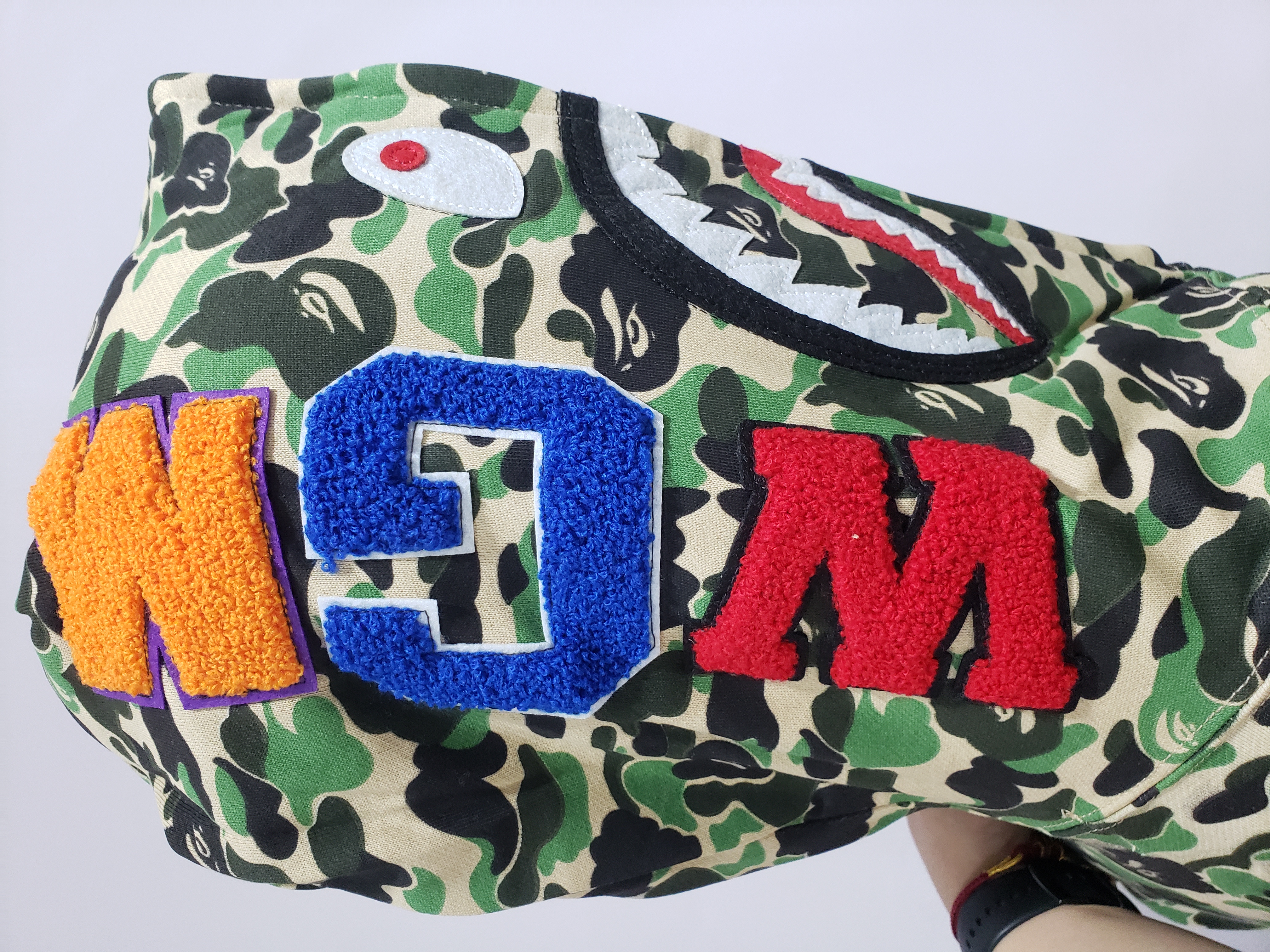 BAPE ABC Camo Shark Zip Hoodie Green review Stockxkicks 03
