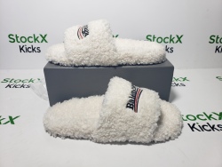 Balenciaga Furry Slide White CK 654261W2DO19906（QC needs at least 5 days or more） review Stockxkicks 06