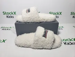 Balenciaga Furry Slide White CK 654261W2DO19906（QC needs at least 5 days or more） review Stockxkicks 06