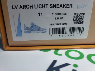 LV Trainer Sneaker Light Blue Grid 1AHCYA review Stockxkicks 00