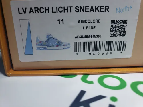 LV Trainer Sneaker Light Blue Grid 1AHCYA review 