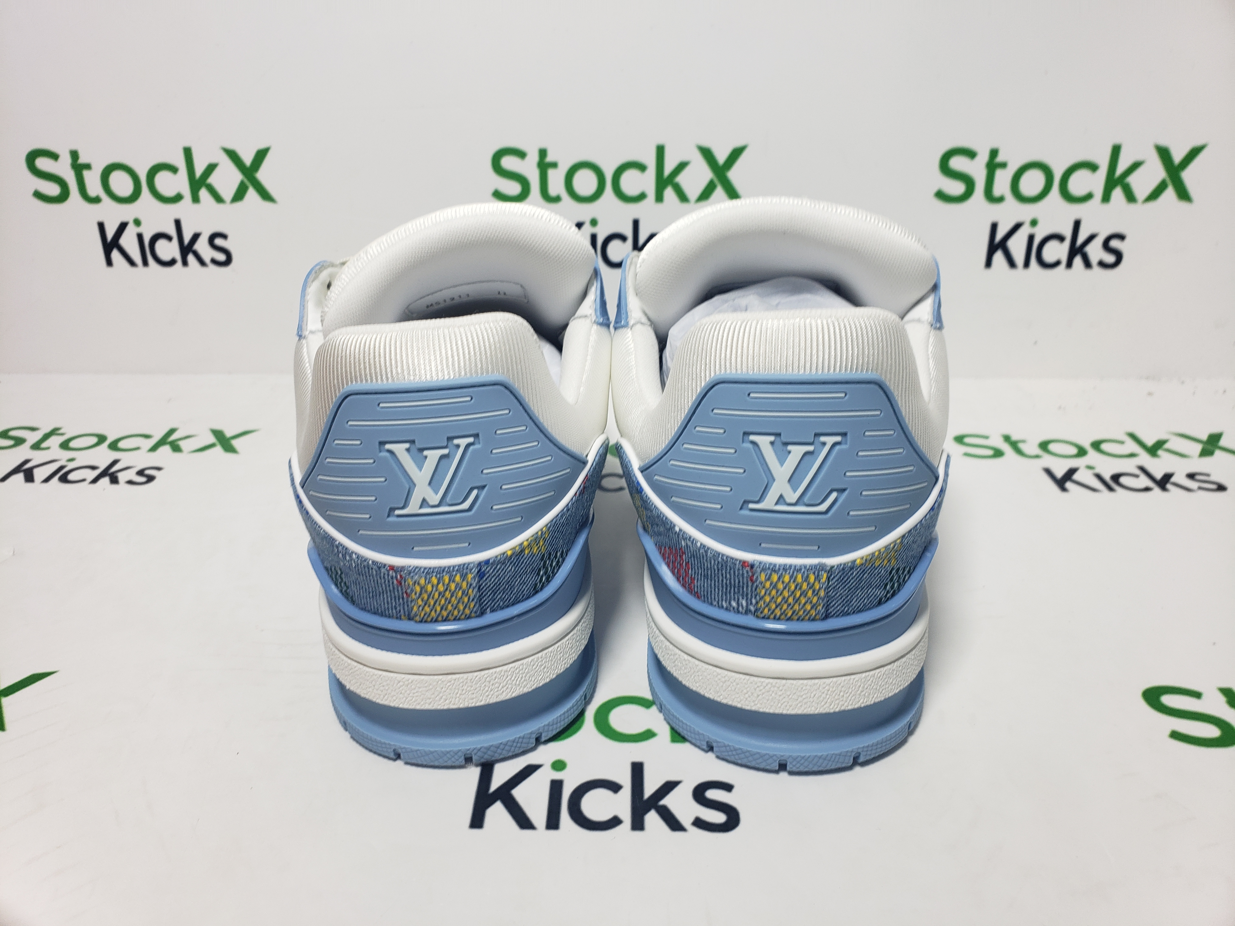 Louis Vuitton Trainer Sneaker Light Blue Grid 1AHCYA review Stockxkicks 02