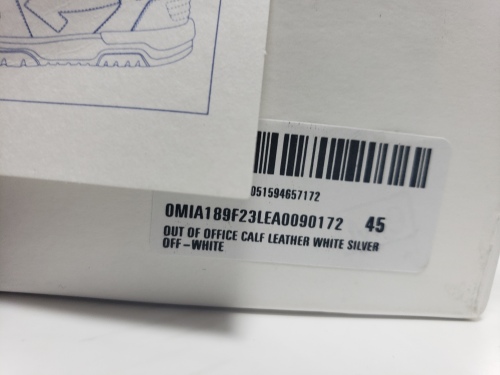 PK God Batch OFF-WHITE Out Of Office OOO Low Tops White Black White Silver H OMIA189F 23LEA009 0172 review 