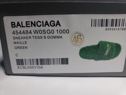 Balenciaga Furry Slide Green CK 654261W2DO13060（QC needs at least 5 days or more） review 