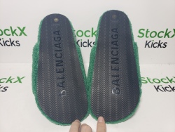 Balenciaga Furry Slide Green CK 654261W2DO13060（QC needs at least 5 days or more） review Stockxkicks 05